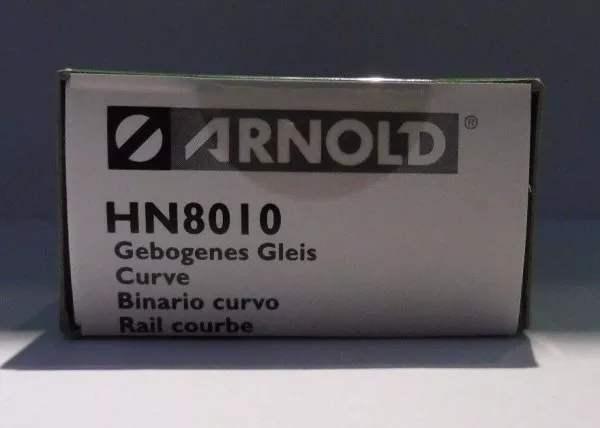 Arnold N HN8010 Gebogenes Gleis, R3, 15° 10 Stück