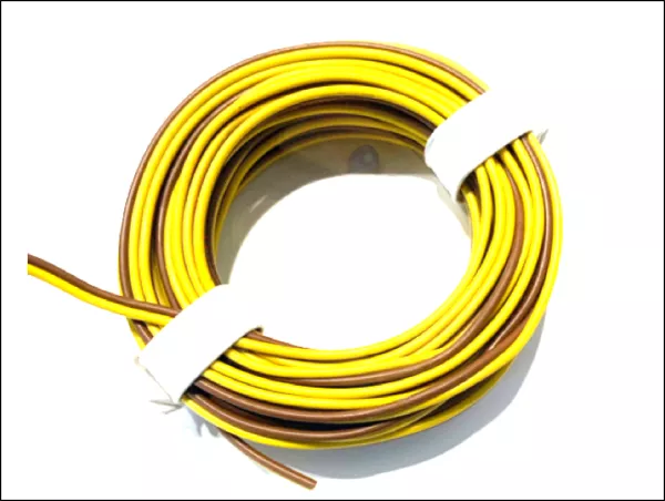2-adriges Standart-Kabel 0,14mm² gelb-braun