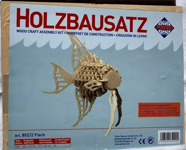 Pebaro 852/2 Holzbausatz Fisch mittelschwer