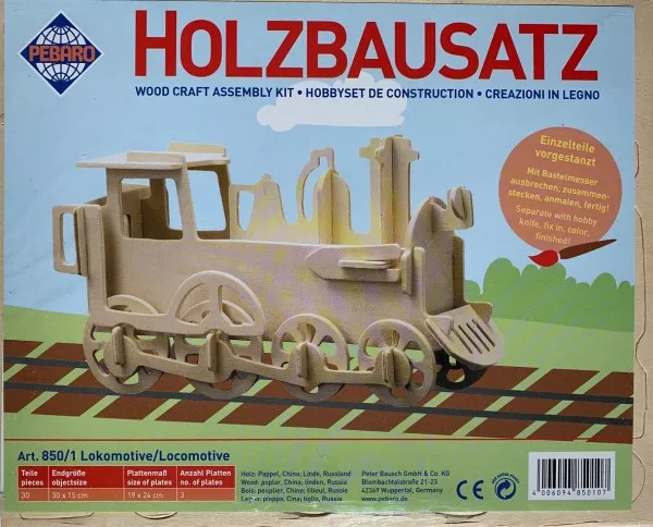 Pebaro 850/1 Holzbausatz Lokomotive mittelschwer