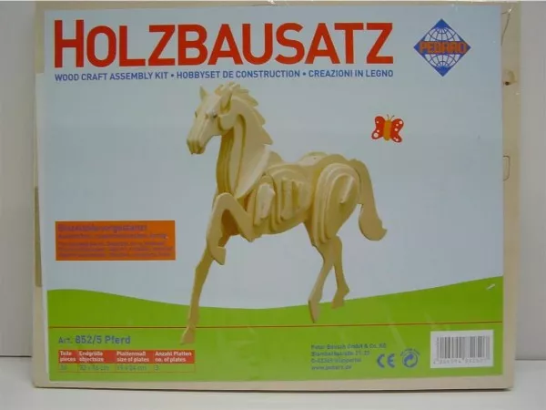 Pebaro 852/5 Holzbausatz Pferd mittelschwer