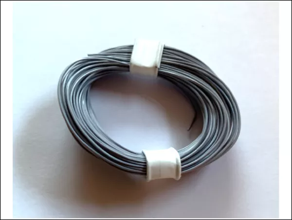 Litze 0,04 mm² 10 Meter Ring Grau