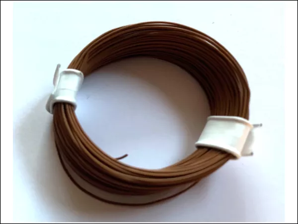 Litze 0,04 mm² 10 Meter Ring Braun