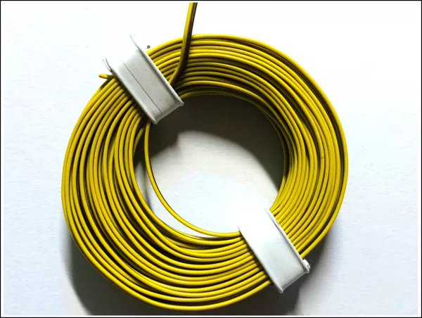 2-adriges Standart-Kabel 0,08mm² gelb-braun