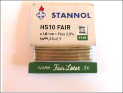 Stannol HS10-Fair Lötzinn Wickel Sn99.3Cu0.7 5g 1.0mm
