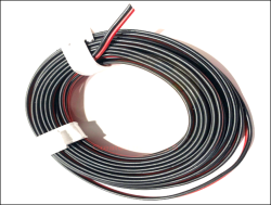 2-adriges Standart-Kabel  0,14mm² rot-schwarz