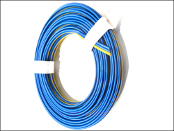 0,14; 4 x 5m Ring; blau/blau/gelb; neu Modellbahnlitze 3-adrig 1m=0,60€ 