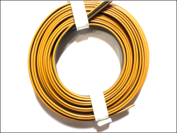3-adriges Standart-Kabel 0,14mm² Dunkelbraun-Schwarz-Hellbraun