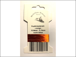 Kupferlackdraht Ø 0,15 mm - Orange - 10 Meter