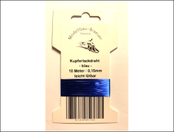 Kupferlackdraht Ø 0,15 mm - Blau - 10 Meter