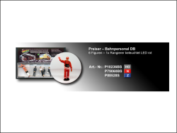 Preiser - Bahnpersonal DB 6 Figuren 1x Rangierer beleuchtet LED rot H0 oder N