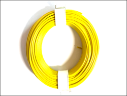 Kabel/Schaltdraht 0,5 mm² Gelb 10 Meter