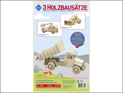 Holzbausatz Baufahrzeug-Set 3 Fahrzeuge