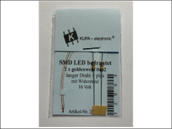 SMD LED 0402 goldenweiß bedrahtet mit Kupferlackdraht