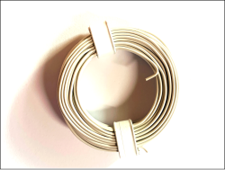 Kupfer-Schaltdraht 0,5 mm Weiss 10 Meter