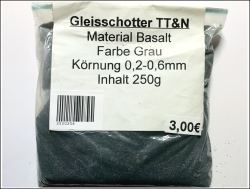 Gleisschotter Spur H0 Basalt 0,2 - 0,6 mm Koernung