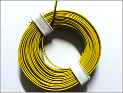 2-adriges Standart-Kabel  0,08mm²  gelb-braun